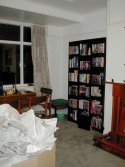 Books in the dining room